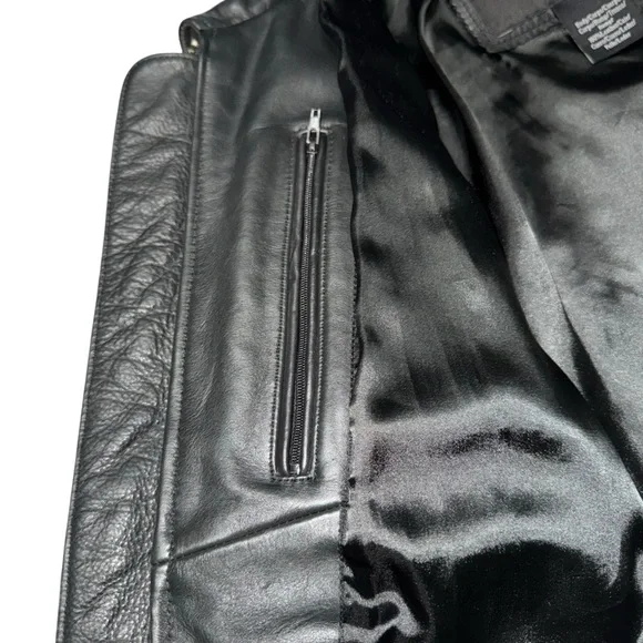 Harley-Davidson Women’s Medium Leather Jacket Custom Hand Painted Back